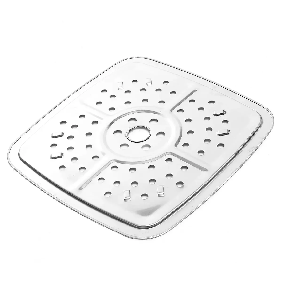 Ceramic Non Stick Copper Square Pan, Induction Chef Glass Lid, Fry Basket, Steam Rack, Inch, Pcs Set ()
