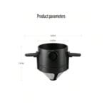 Stainless Steel Coffee Filter for Home No Exposed Filters to Make Manual Coffee Flow Portable Foldable Coffee Filter ()