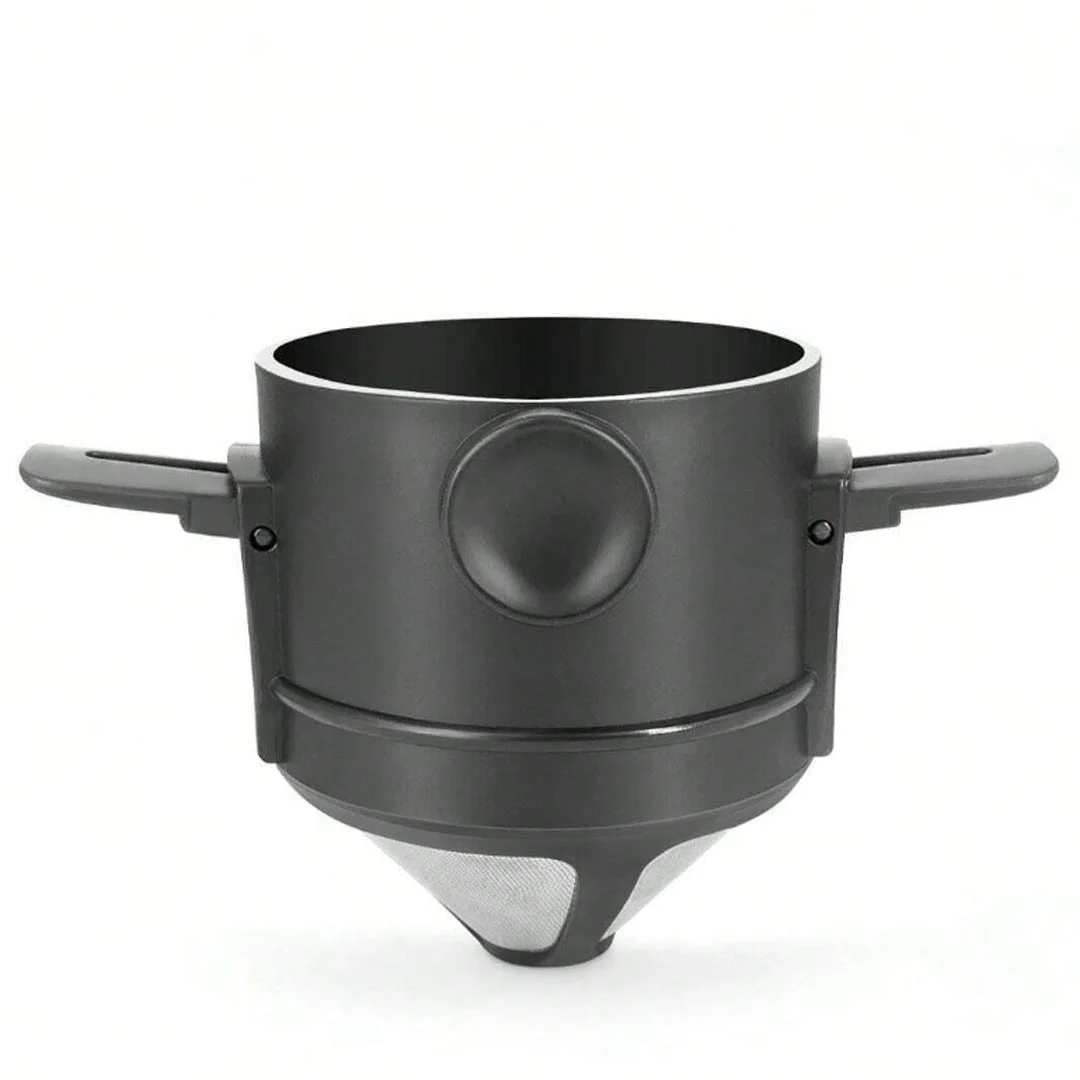 Stainless Steel Coffee Filter for Home No Exposed Filters to Make Manual Coffee Flow Portable Foldable Coffee Filter ()