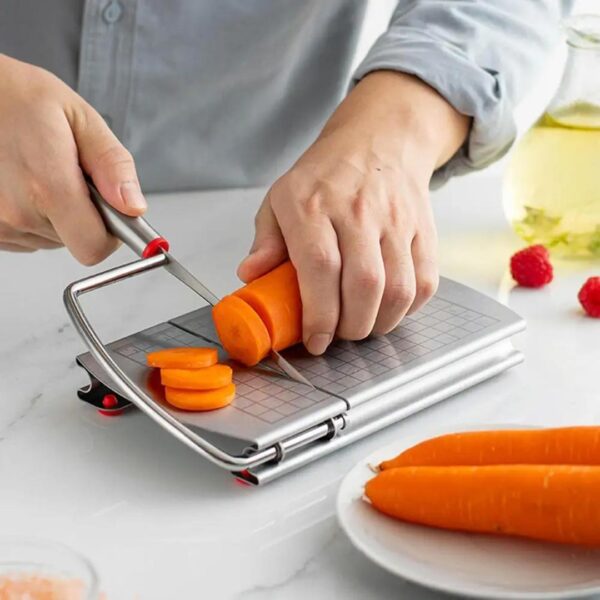 Stainless Steel Lunch Meat Egg Cutter, Multifunction Food Slicer, Banana, Cheese, Strawberry, Multipurpose Kitchen Cutter Gadget ()