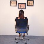Office Executive Chair Blue Color With Back Support