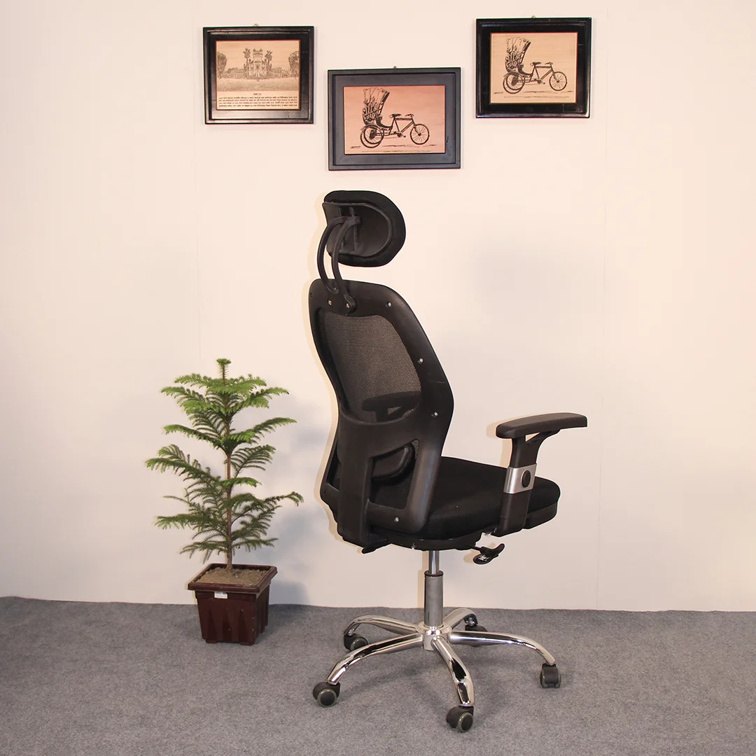 Office Manager Chair With Headrest Black