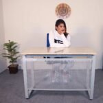 marble top office table with ms frame