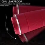 HOT FEELING Travel Mug, Insulated Coffee Cup with Leakproof Lid, mloz Vacuum Insulation Stainless Steel Reusable for Hot Cold Coffee,Water and Tea, Thermal Mug with Non Slip Protective Cover ()