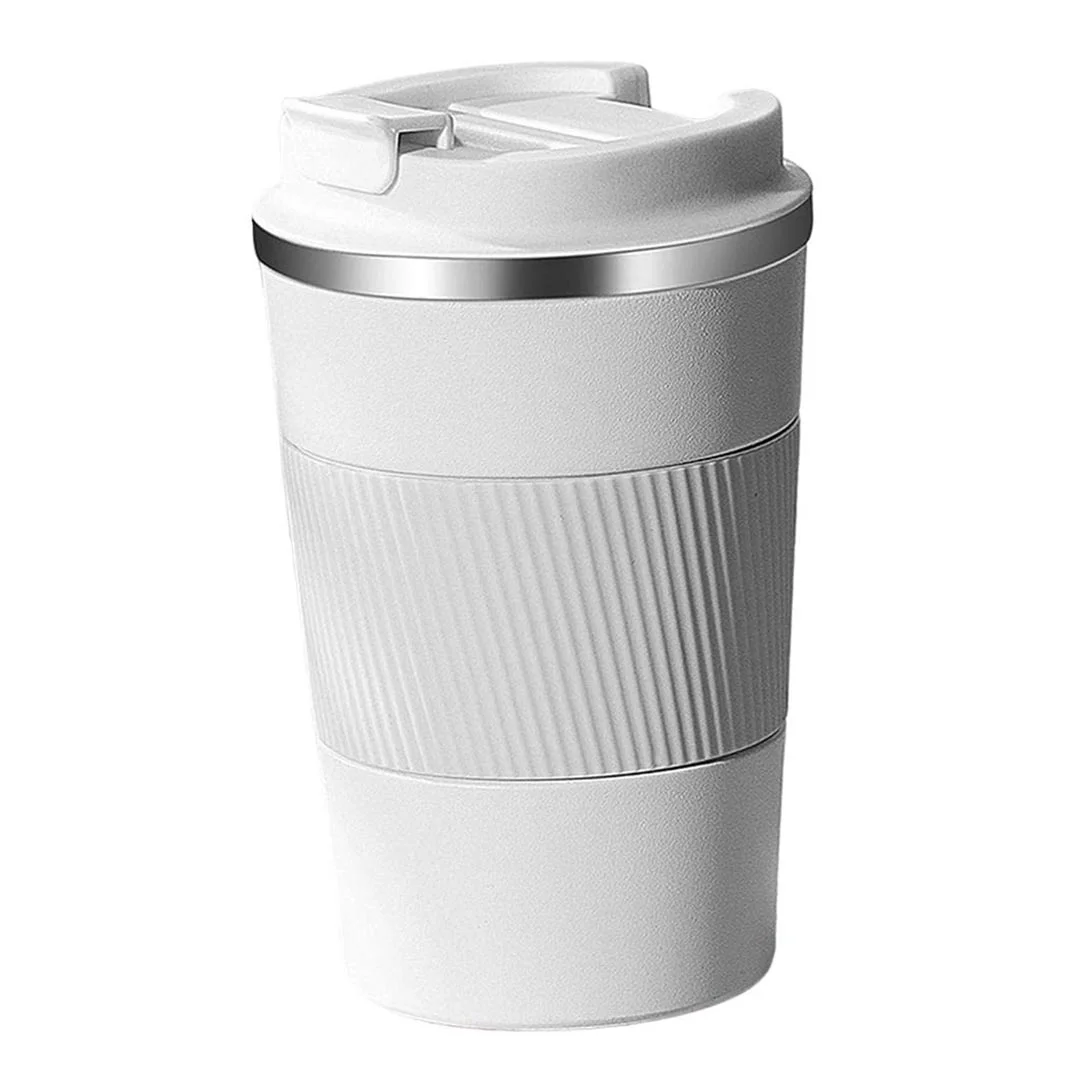 Coffee Mug Hot & Cold Beverage Drinks Leak-proof Travel Mug 510ml White Color
