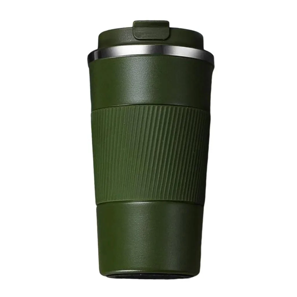 Coffee Mug Hot & Cold Beverage Drinks Leak-proof Travel Mug 510ml Olive Green Color